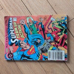 Vintage 1984 Superman Team-Up Action No 48 Superhero DC Comics Digest